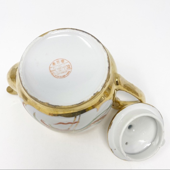 *SOLD* VINTAGE CHINESE DRAGON & PHOENIX GOLD TEAPOT SET - Picture 13 of 15